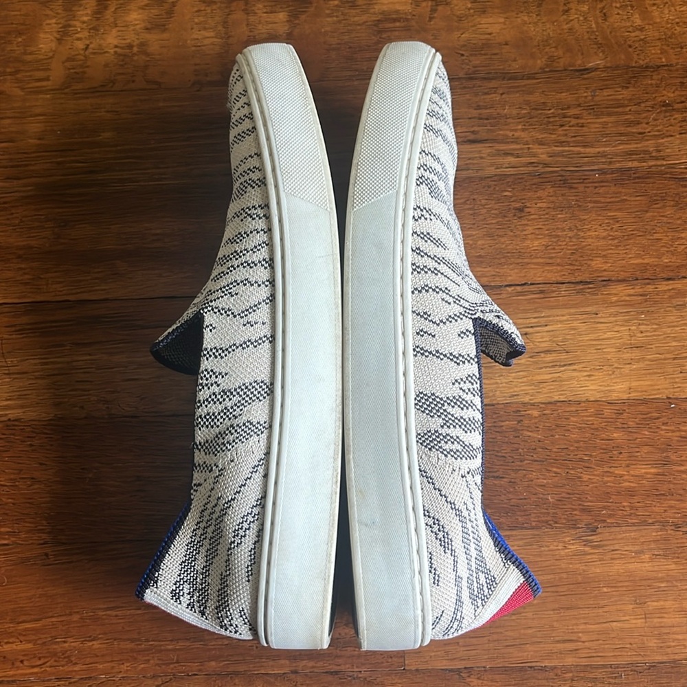 Rothy's Cream and Black Patterned Sneakers - Picture 8 of 11